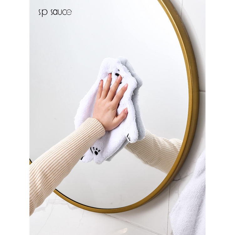 Khăn Lau Tay Treo Tường Hình Gấu Bắc Cực Đáng Yêu