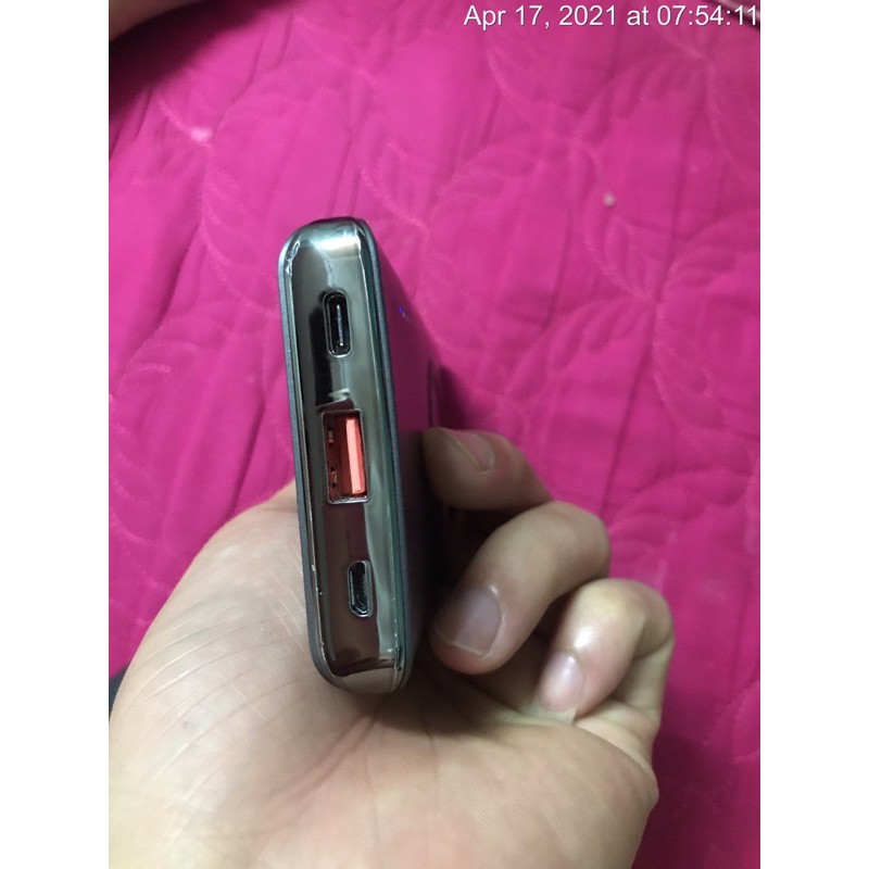 ] Pin sạc dự phòng không dây Polymer 10.000mAh Type C PD QC3.0 Xmobile P66D Xám