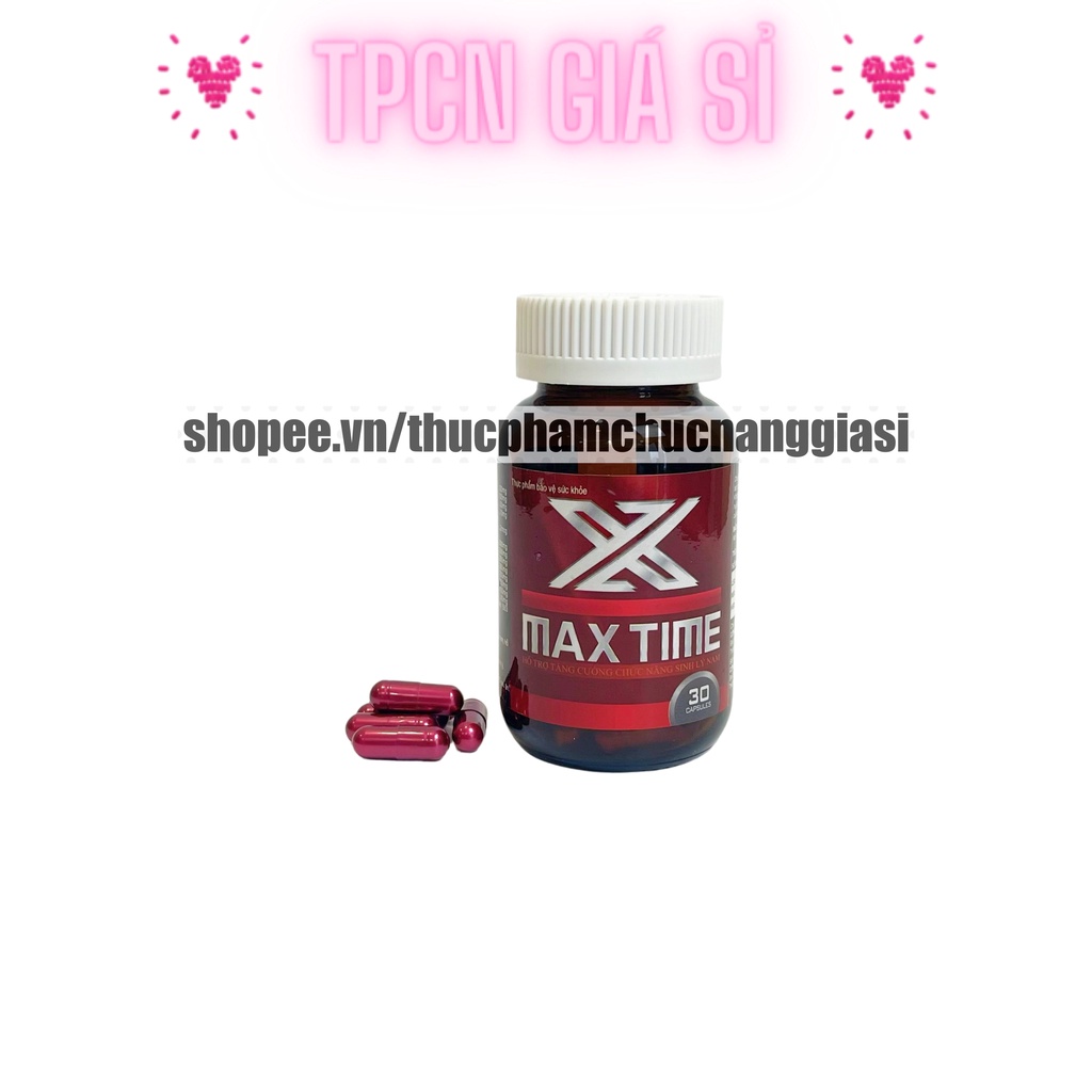 Viên uống hảu biển MAXTIME hỗ trợ trăng cường sinh lý, giảm xuất tính sớm, kéo dài thời gian quan hệ - Hộp 30 viên