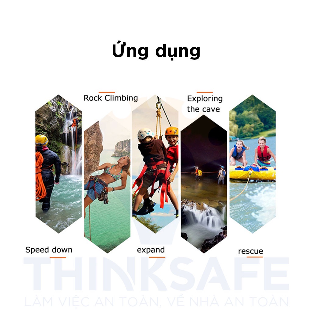 Khóa dây số 8 leo núi, cứu hộ, làm việc trên cao - THINKSAFE