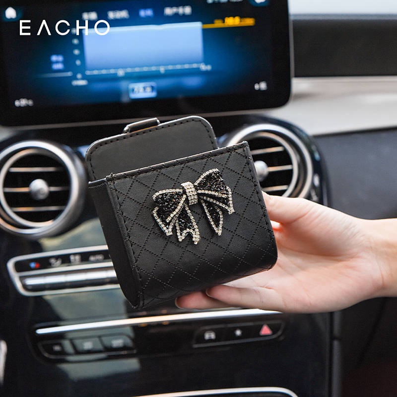 Car Vent Buggy Bag Hanging Bag High-End Camellia Vehicle Storage Box Car Storage Box Storage Fantastic Female q97K