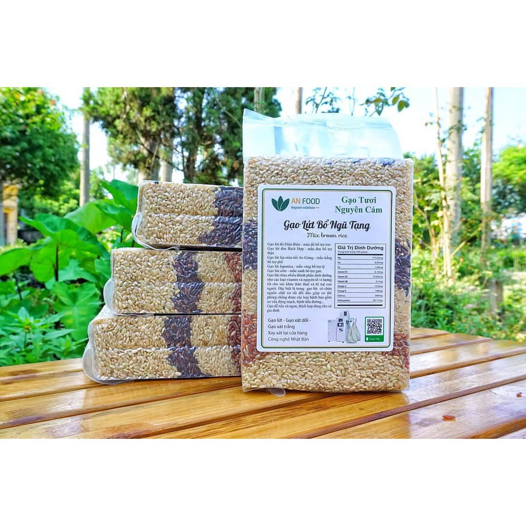 Gạo lứt ngũ sắc Anfood túi 1kg bổ ngũ tạng, tốt cho sức khỏe