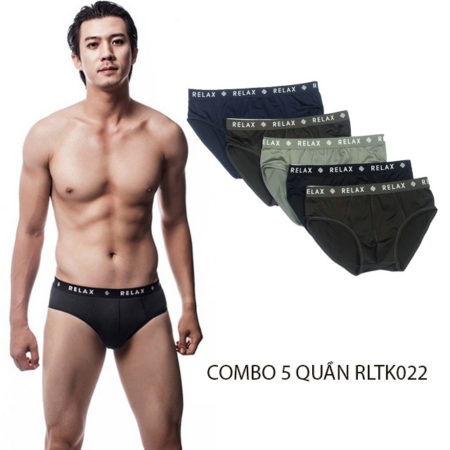 [ DEAL 0Đ] Combo 5 Quần sịp nam, Quần lót nam thun lạnh RELAX RLTK022, sịp thông hơi thoáng mát, Quần lót cho nam và nữ