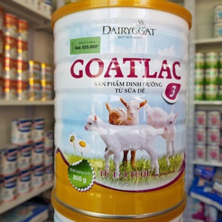 Sữa Dê Goatlac 3 800g ( date 2021)