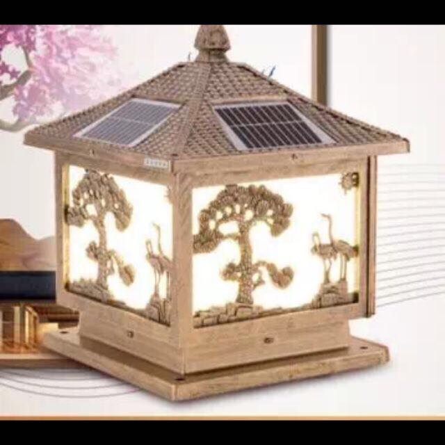 Đèn trụ năng lượng mặt trời 100% không dùng điện