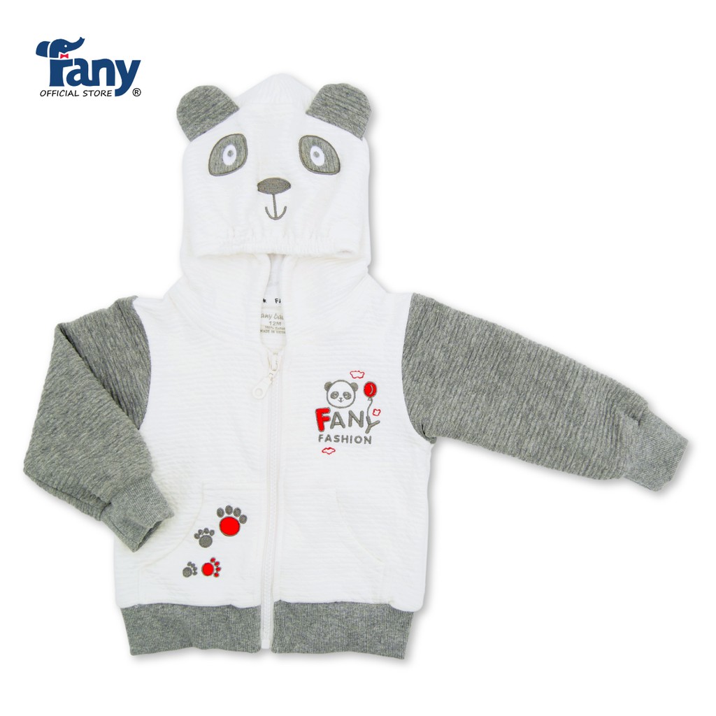 Áo khoác thêu Panda Fany® size 6M-3T cho trẻ 3 tháng - 3 tuổi 100% cotton mềm mại giữ ấm tốt điều hòa thân nhiệt