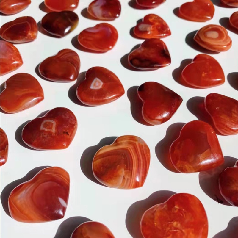 Trái Tim Pha Lê Carnelian Tự Nhiên|Trái Tim Đá Máu|Sodalite Trái Tim|Trái Tim Thạch Anh Hồng|Đá Obsidian Bạc|Trái Tim Carnelian|Thạch Anh Rõ Ràng