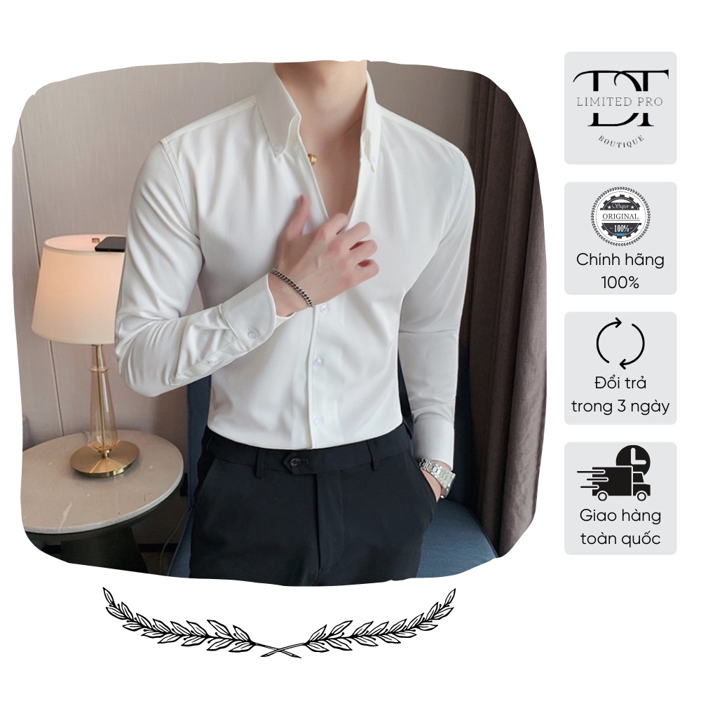 Áo Sơ Mi Nam Mẫu Mới Phong Cách Trẻ Trung, Áo Sơ Mi Nam Màu Trơn Chất Vải Mềm Mịn Chống Nhăn Cao Cấp