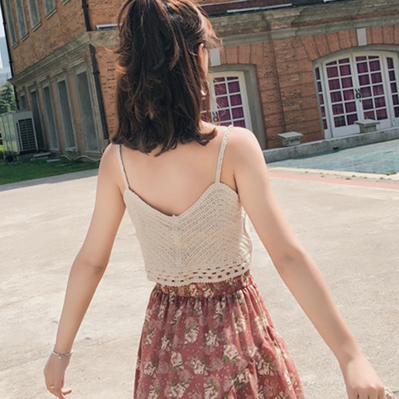 Áo hai dây dệt kim thiết kế quyến rũ cho phái nữ