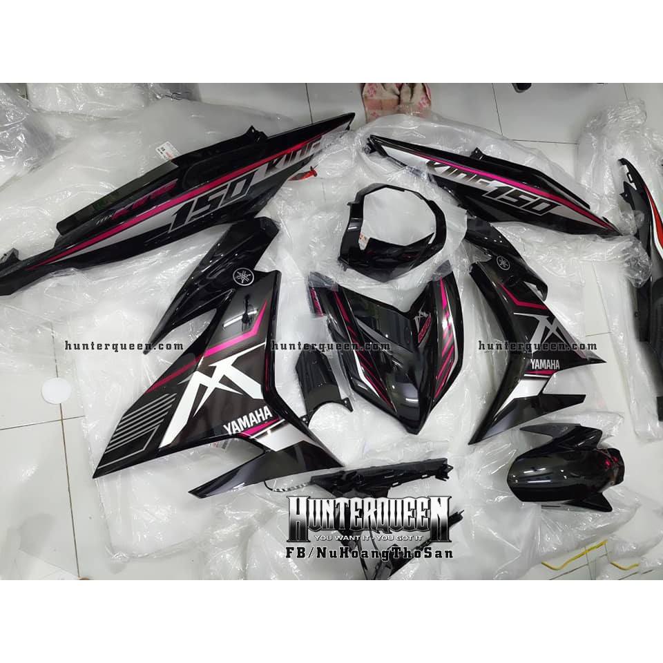 Tem rời Exciter 150, MX nhọn. Xe đen, chỉ hồng. Chỉnh sửa theo yêu cầu