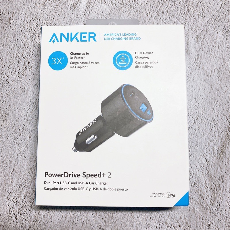 Tẩu Sạc Oto Ô tô ANKER PowerDrive Speed + 2 49.5W sạc nhanh PD 30W - Mã A2229