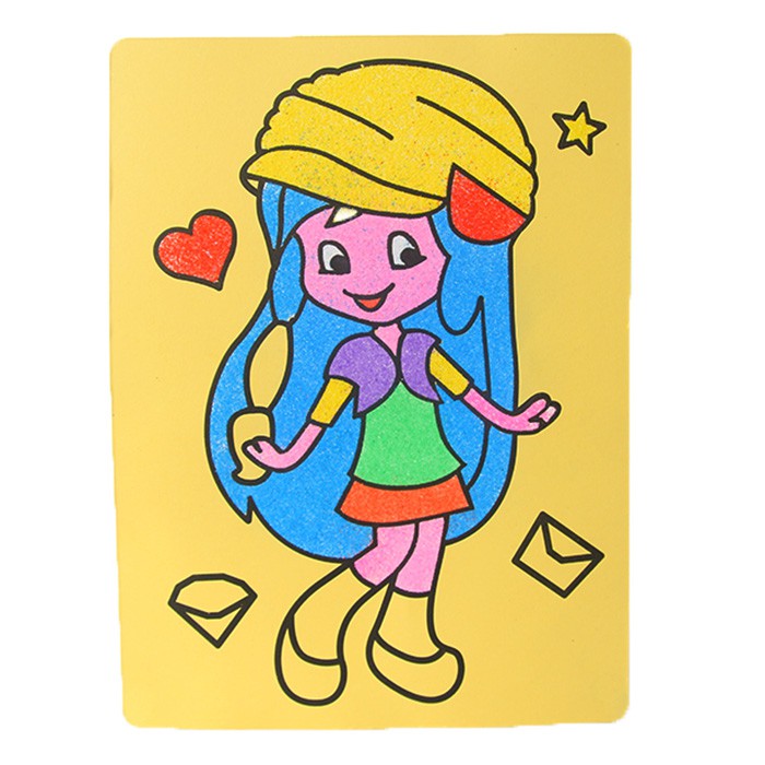 Tranh Cát Đáng Yêu Cho Bé Tập Làm Họa Sĩ