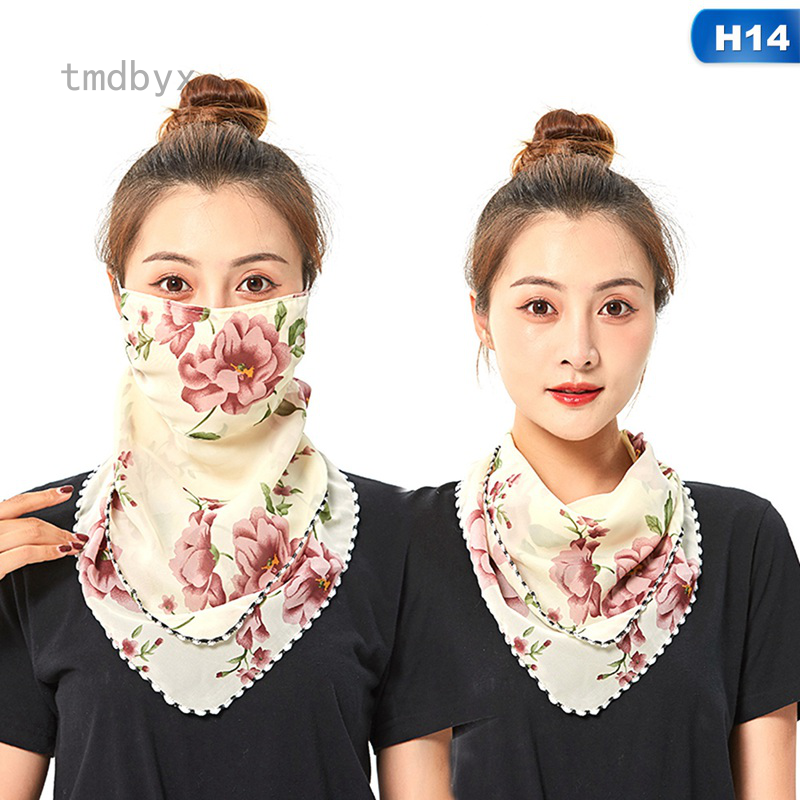 Tmdbyx Khẩu trang vải chiffon che mặt và cổ kiểu dáng thời trang cho nữ