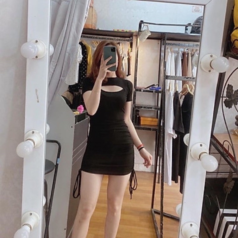 Váy body nữ khoét ngực sexy⚡️Hàng đẹp⚡️đầm thiết kế chất mát | BigBuy360 - bigbuy360.vn