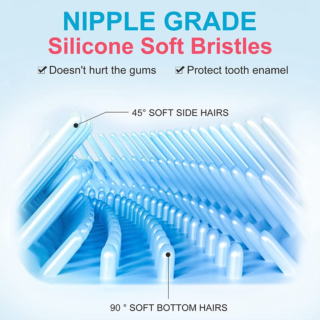 Bàn chải đánh răng silicon hình chữ U cho bé cho bé từ 2-6 tuổi