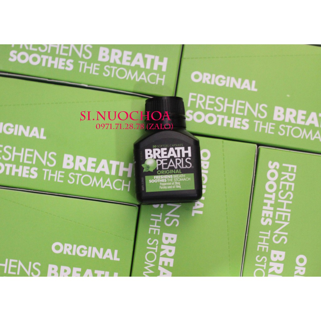 Viên thơm miệng BREATH PEARLS Úc hộp 50 viên