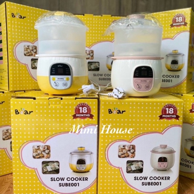 Nồi nấu chậm Bear 0,8l phiên bản tiếng Việt, bảo hành chính hãng 18 tháng