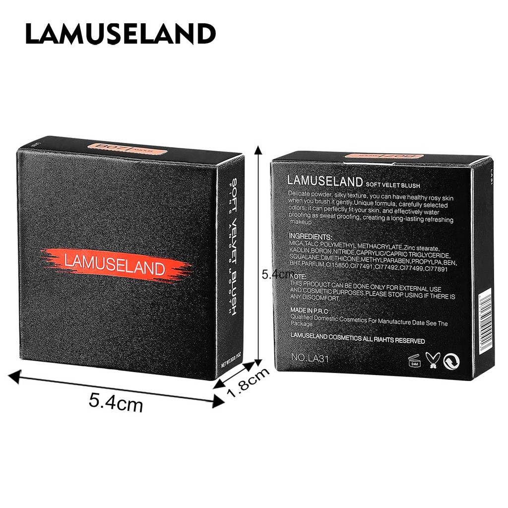 Phấn má hồng LAMUSELAND LA31 cho lớp trang điểm tự nhiên 3.5g