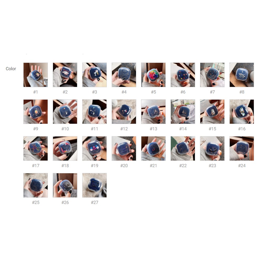 Vỏ Bảo Vệ Hộp Sạc Tai Nghe samsung galaxy Buds 2 / Buds Live / Buds FE / Buds2 Pro / Buds Pro Bằng tpu Trong Suốt Họa Tiết Phi Hành Gia Dễ Thương