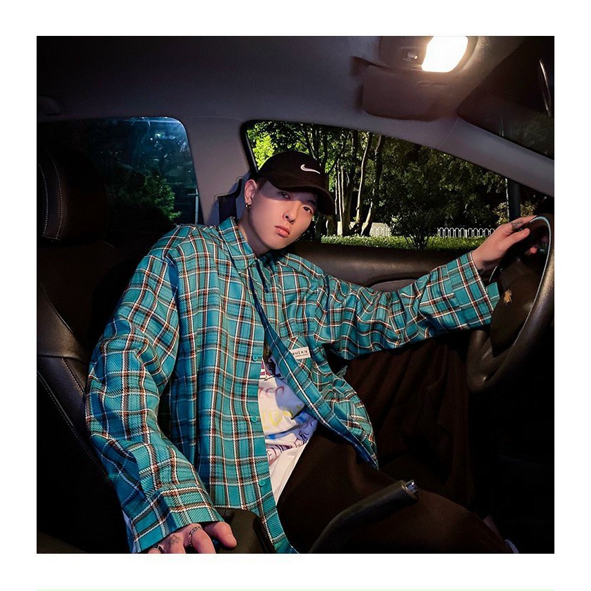 Áo sơ mi CARO UNISEX nam nữ KIMHEKIM (video ảnh thật) 2 MÀU