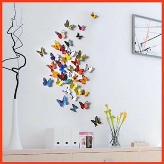 Decal Dán Tường Đàn Bướm 3D