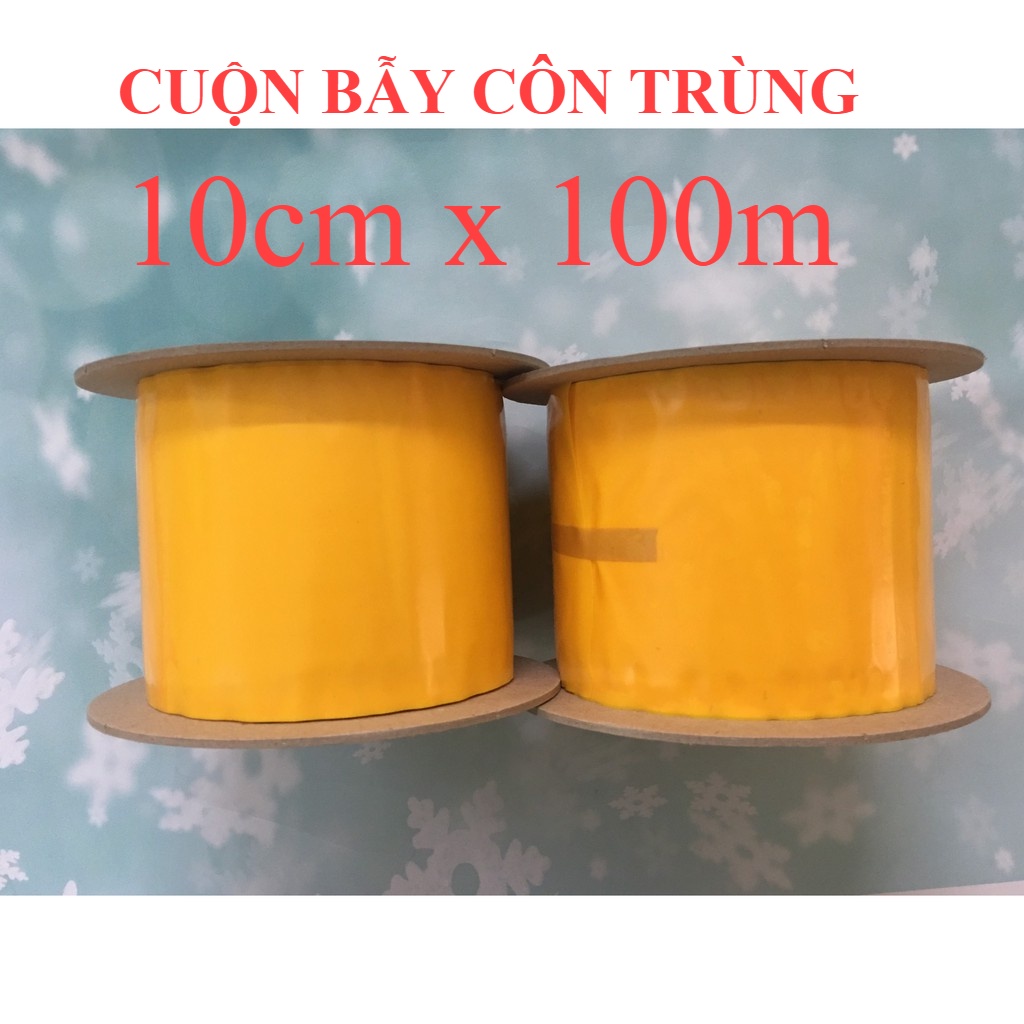 Bẫy dính côn trùng 100m x 10cm - Cuộn dính côn trùng tiết kiệm, độ bền cao phục vụ nền nông nghiệp sạch hữu cơ