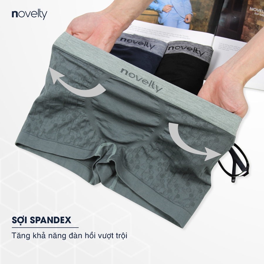 Combo 3 Quần Lót Nam boxer co giãn thoáng mát thấm hút mồ hôi tốt Novelty