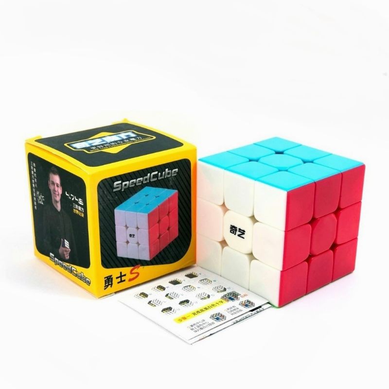 Rubik 3x3 QiYi Warrior S Stickerless Rubic 3 Tầng Không Viền