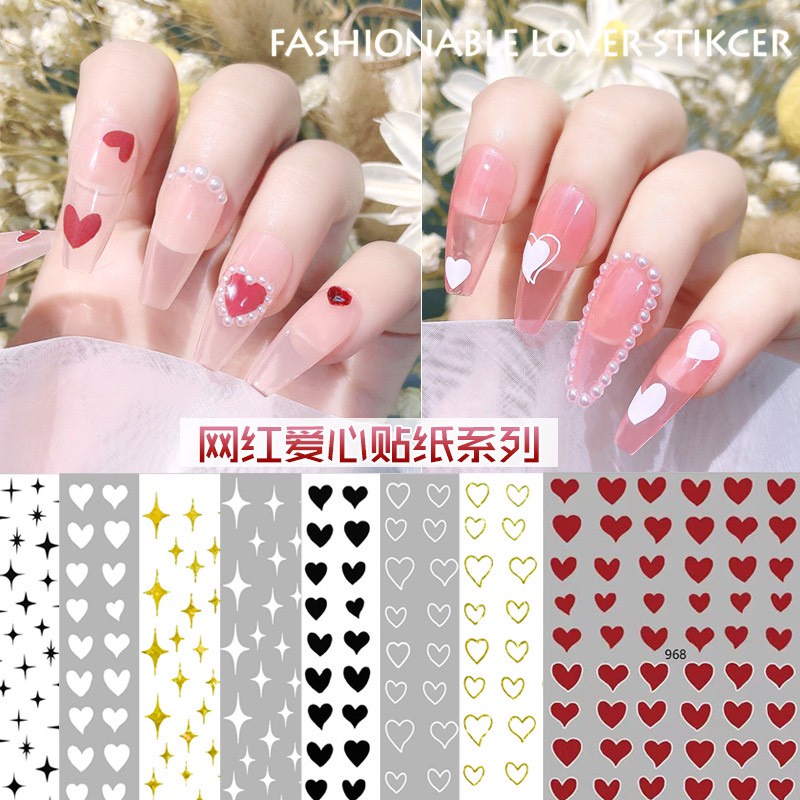 Sticker nail hình dán móng tay hoạt hình logo trang trí móng phụ kiện nail