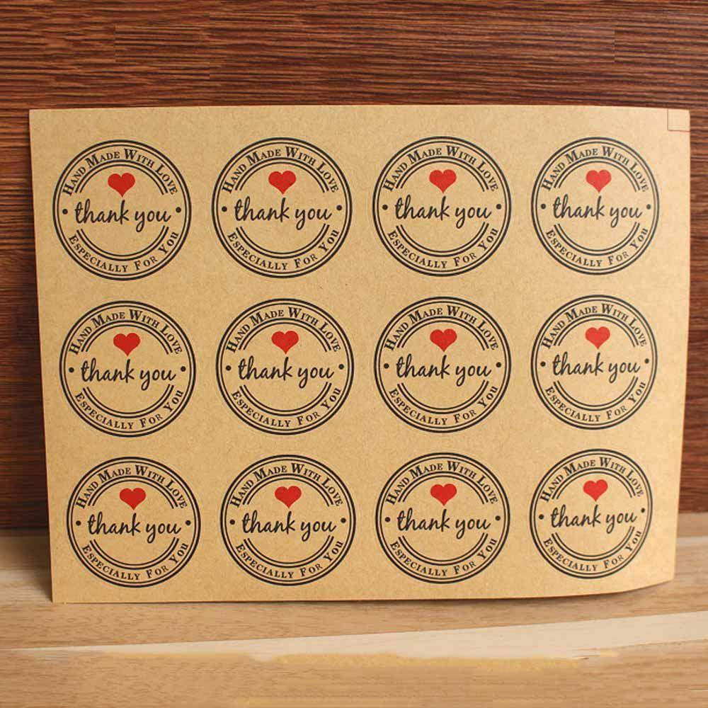 Bộ 10 Tấm Nhãn Dán Hộp Quà In Chữ Thank You 3.5cm Độc Đáo Trang Trí Tiệc Tùng