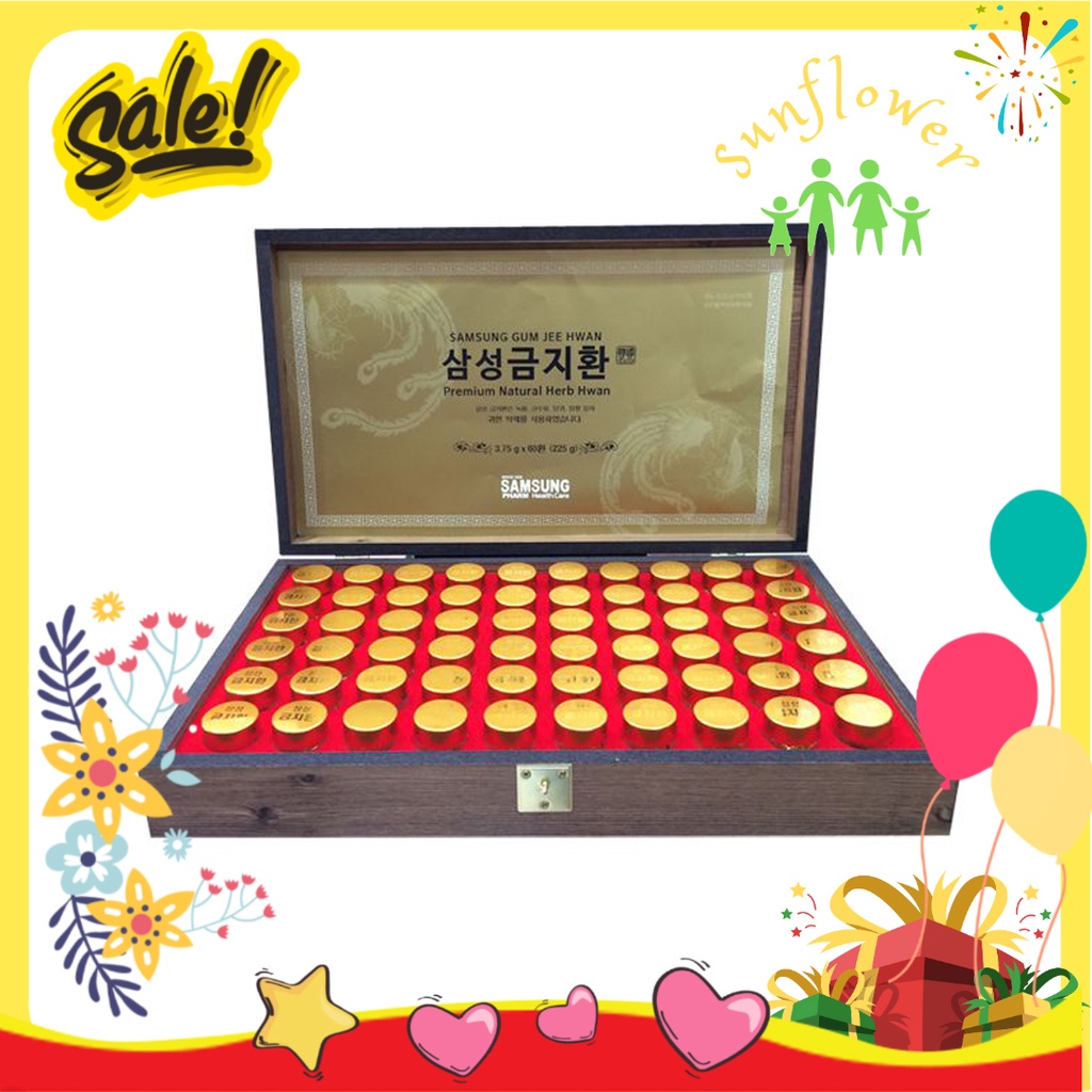 An Cung Ngưu Hoàng Hoàn Bổ Não Hộp Gỗ 60 Viên của Hàn Quốc