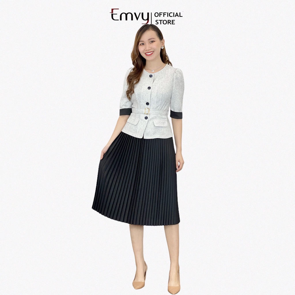 Áo Vest nữ công sở chất liệu dạ xước cao cấp EMVY E5
