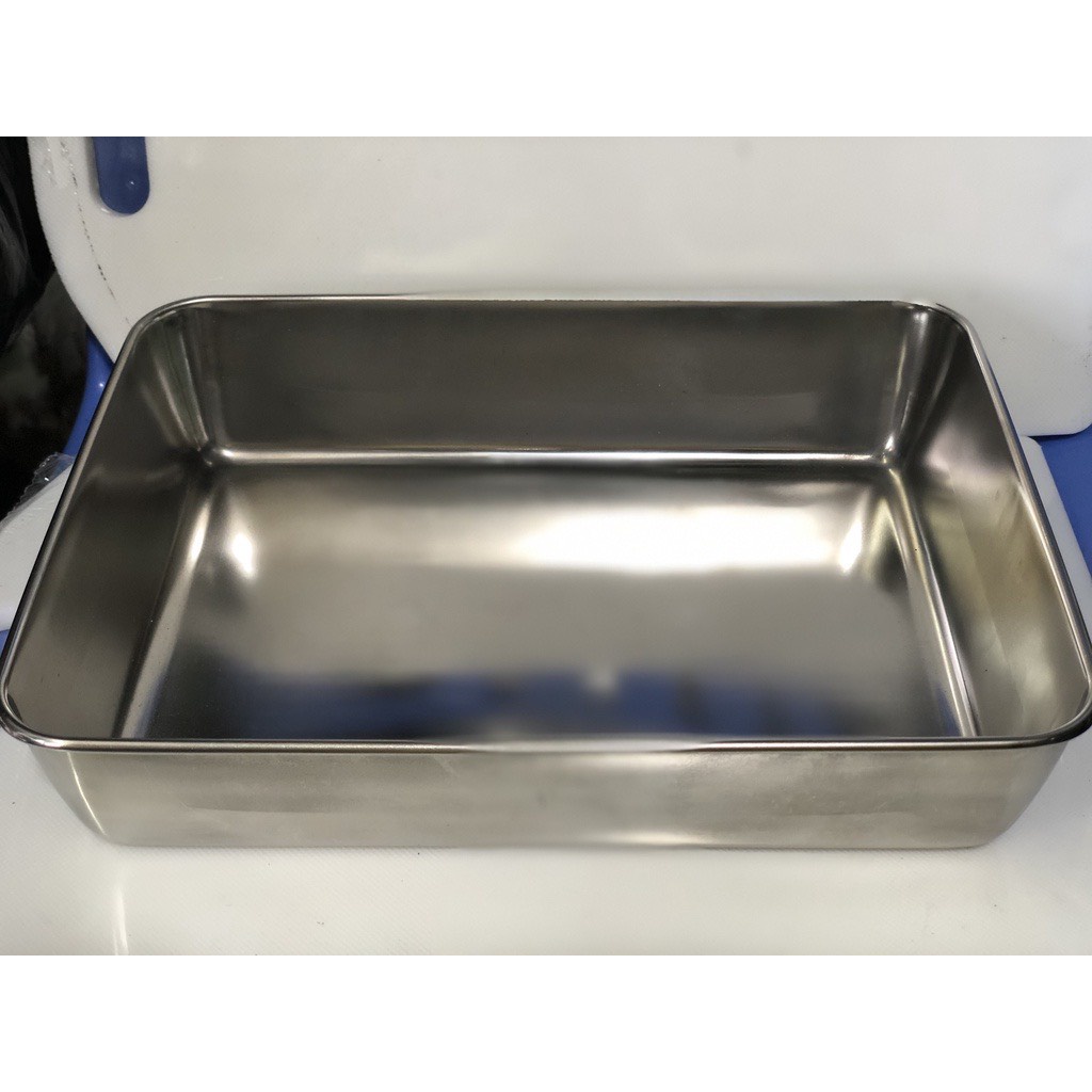 Khay inox hình chữ nhật, khay nướng bánh