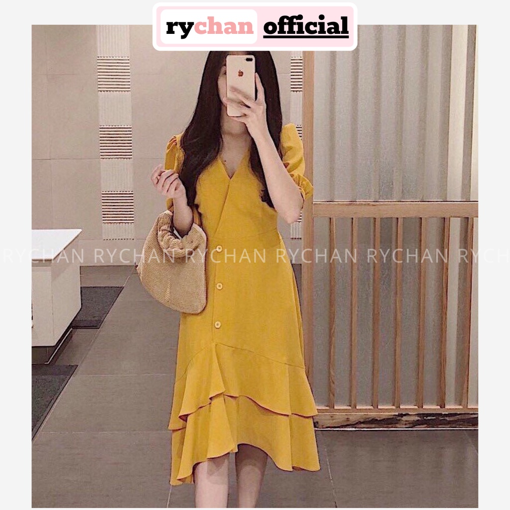 [ẢNH THẬT CUỐI] DX506 - Đầm Xòe Đắp Chéo Đuôi Tầng Nhiều Màu