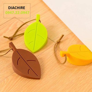 Bộ 3 miếng chặn cửa hình chiếc lá chống kẹt tay, bảo vệ bé