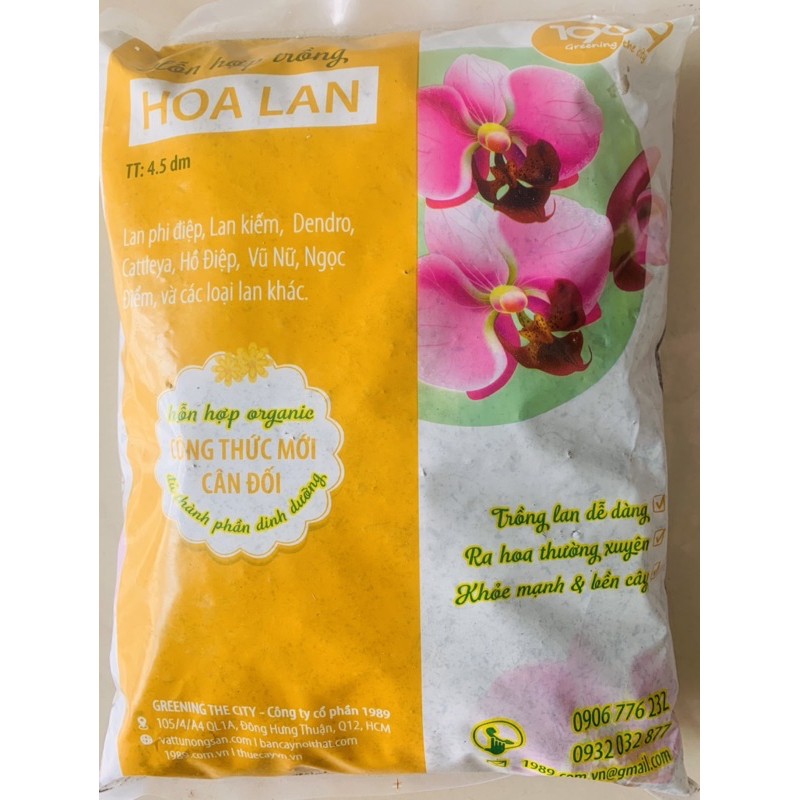 Giá thể trồng lan trộn sẵn gói 4,5dm3 (~1kg)