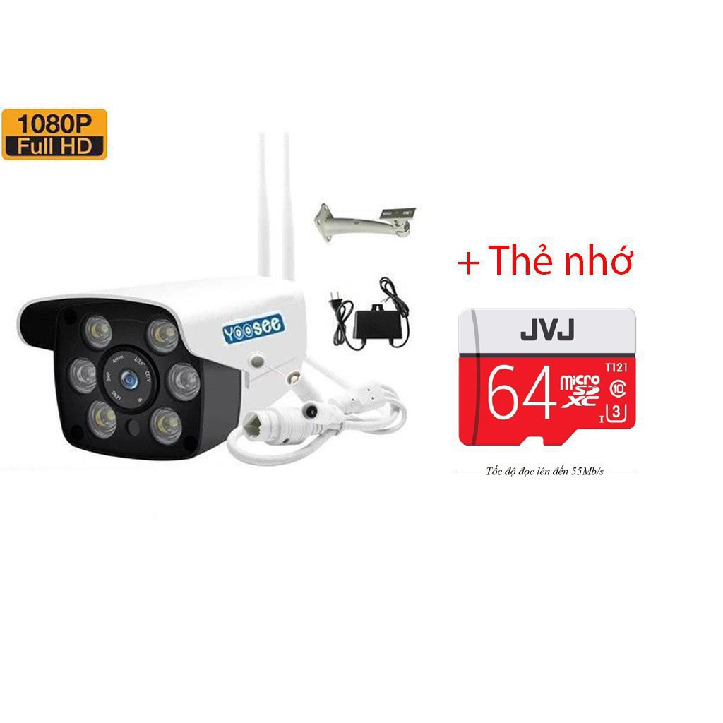 Camera ngoài trời, chống nước ☢️MẠI DÔ☢️ Yoosee Full HD 1080P 4 Led trợ sáng đàm thoại 2 chiều