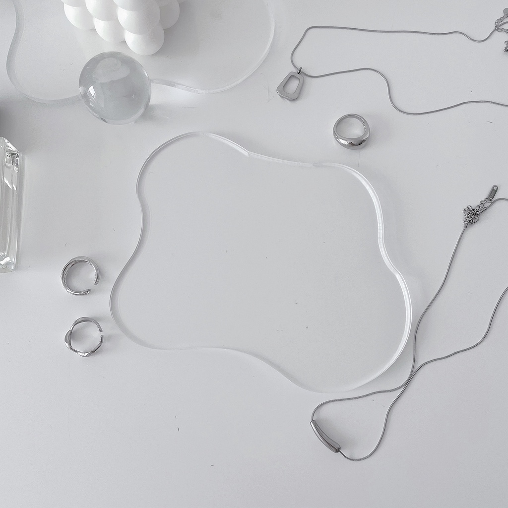 Khay Acrylic Trong Suốt Dùng Làm Phông Nền Chụp Ảnh Trang Sức