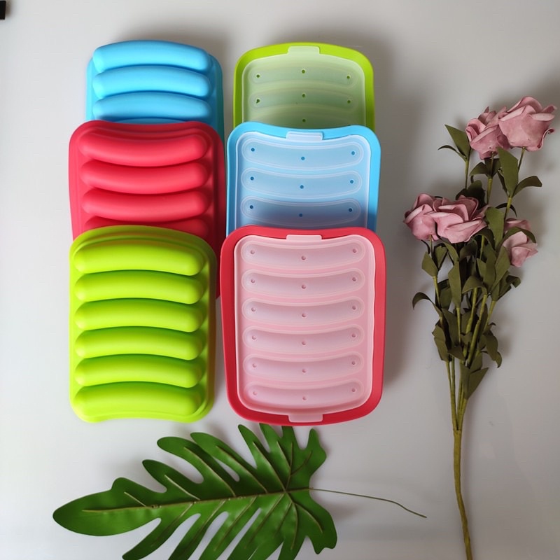 khuôn làm xúc xích cho bé bằng silicon chịu nhiệt