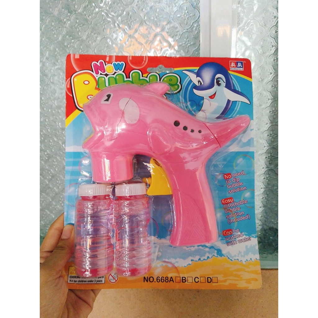 Đồ chơi thổi bong bóng hình cá heo cho bé trai bé gái