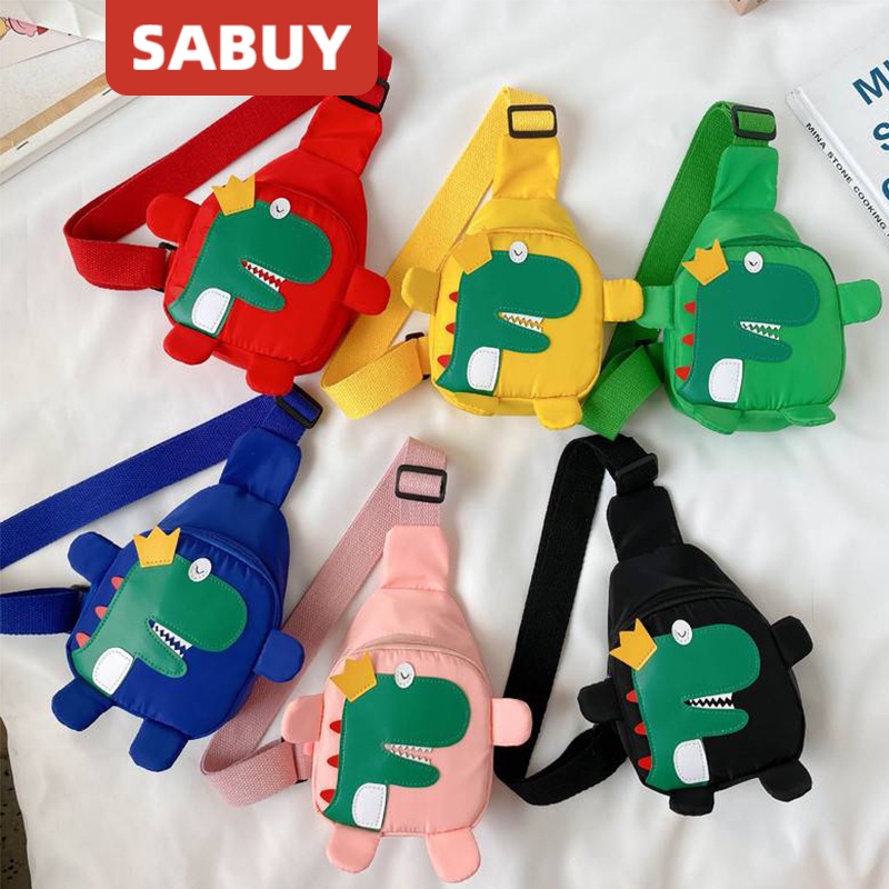 Túi Đeo Chéo Ngực Hình Khủng Long Dễ Thương Cho Bé