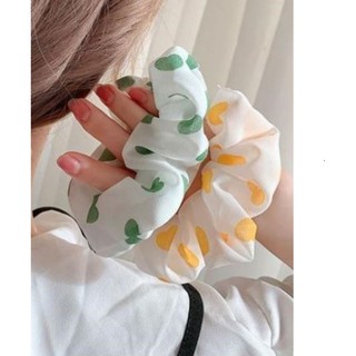 Dây buộc tóc, cột tóc scrunchies vải chiffon hình trái tim dễ thương cho bạn nữ