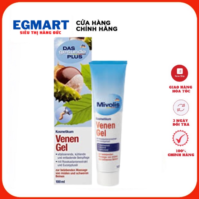 Gel chống suy giãn tĩnh mạch Venen Gel Das Gesunde Plus Mivolis 100ml
