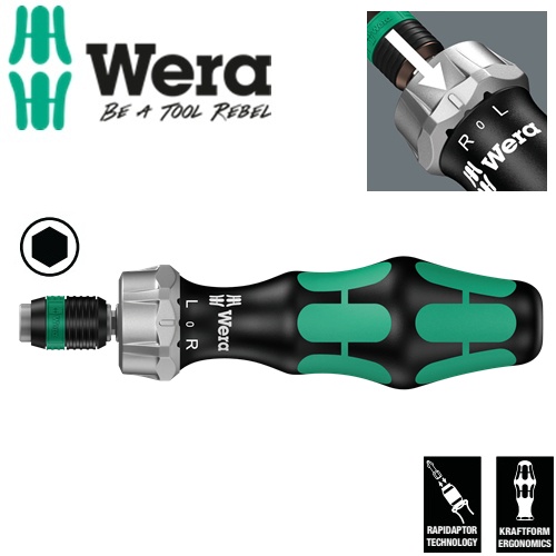Cán vặn vít tròng cóc tự động 1/4" Wera 05051461001 816 RA Ratchet screwdriver