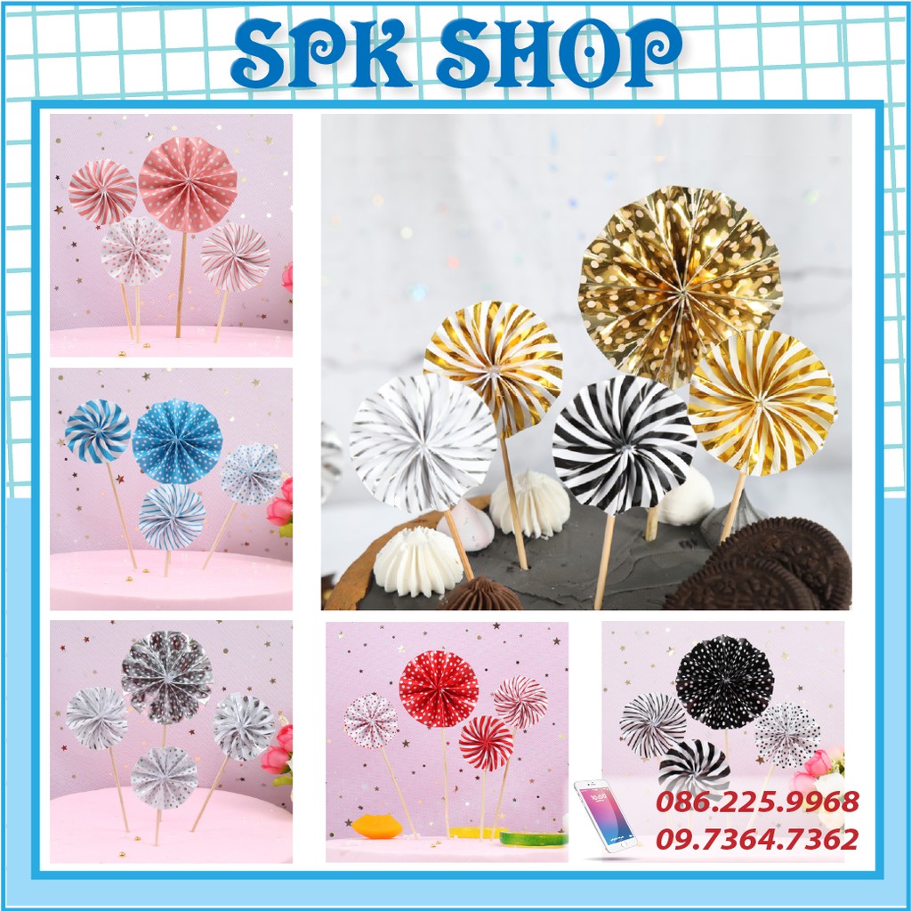 [FREESHIP❤️] Chong chóng trang trí bánh sinh nhật- Trang trí bánh sinh nhât bánh kem - SPK Shop