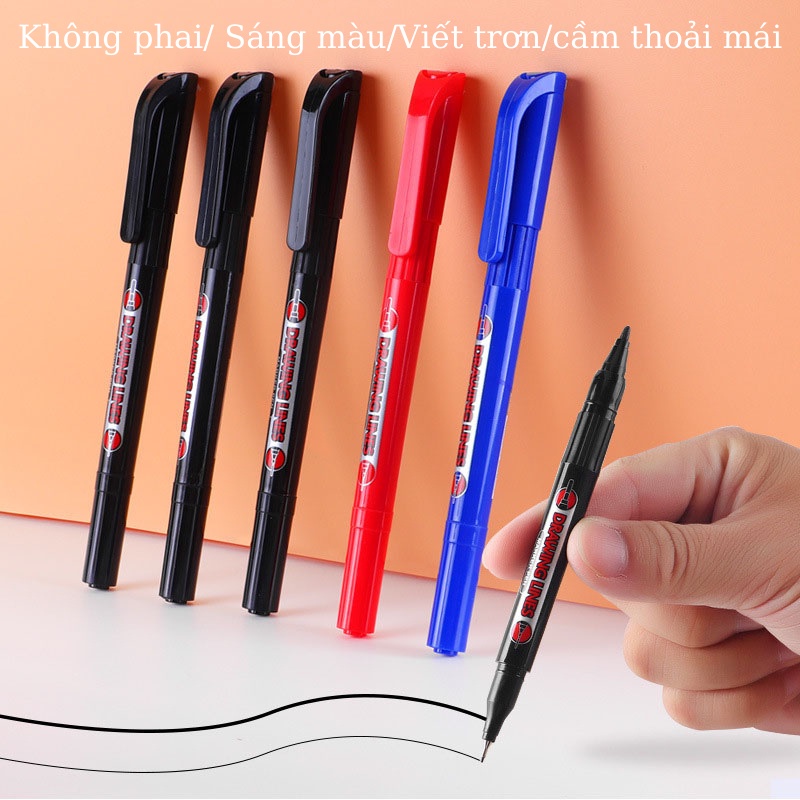 Bút Đánh Dấu Bút Lông Dầu Không Xoá Được 2 Đầu Bút VTL SHOP