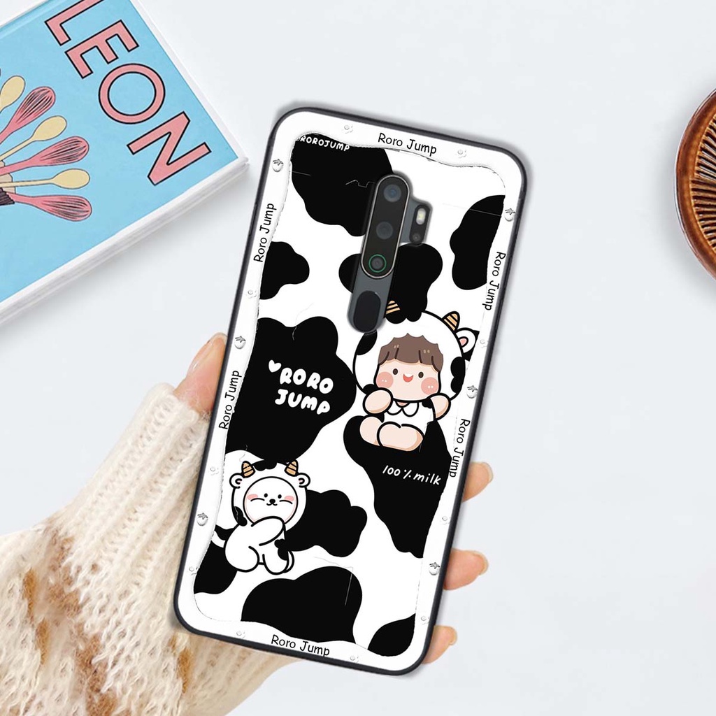 Ốp lưng Oppo A5 2020 / A9 2020 in hình gấu cute,bò sữa 3D cute dễ thương bảo vệ điện thoại.