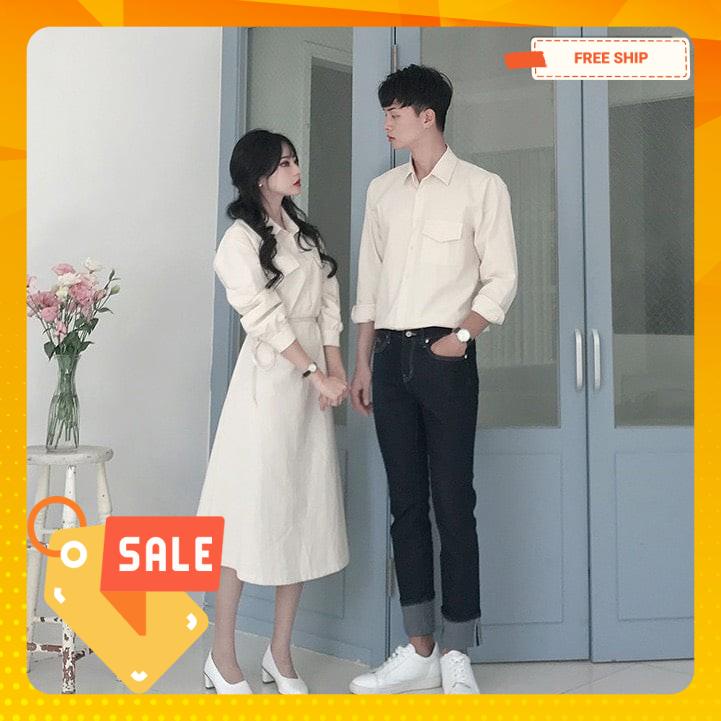 áo váy sơ mi đôi, đồ đôi ( kèm feedback khách và hình thật tại shop )
