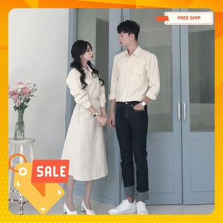 Áo váy sơ mi đôi, đồ đôi