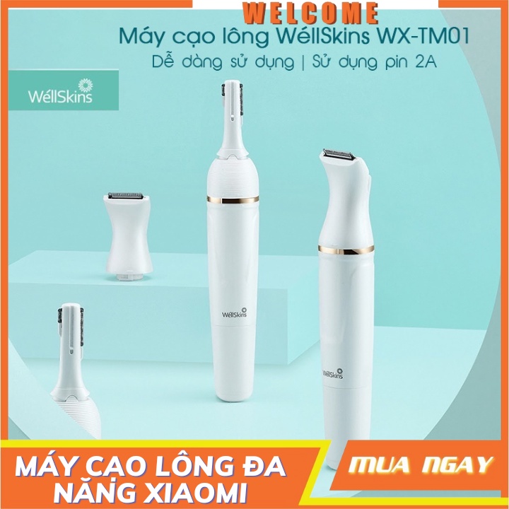 Máy cạo lông đa năng Xiaomi WéllSkins WX-TM01 - Máy cắt tỉa lông mũi Xiaomi-Bảo hành 12 tháng
